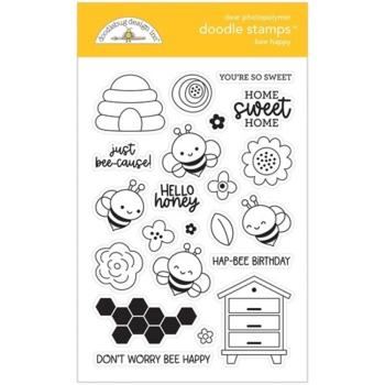 Doodlebug Design "Bee Happy" Stamps - Stempel