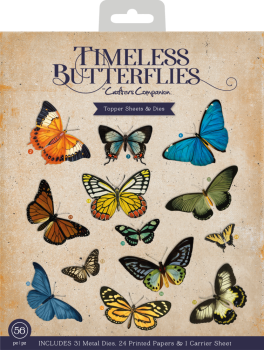 Crafters Companion - Dies -Timeless Butterfly Collection Topper Sheets & Dies - Stanze - Topper-Bögen