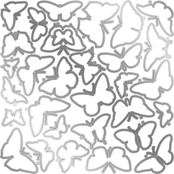 Crafters Companion - Dies -Timeless Butterfly Collection Topper Sheets & Dies - Stanze - Topper-Bögen