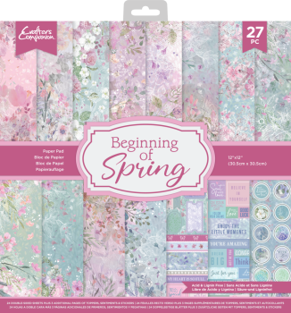 Crafters Companion - Beginning of Spring - 12" Paper Pack