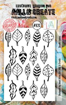 AALL and Create - Stamp - Doodle Leaves - Stempel A7