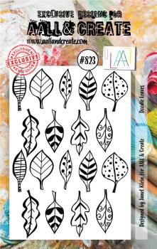 AALL and Create - Stamp -  Doodle Leaves  - Stempel A7