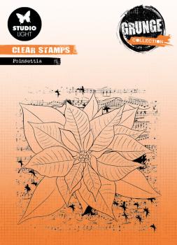Studio Light - Clear Stamp Grunge collection - Poinsettia - Stempel