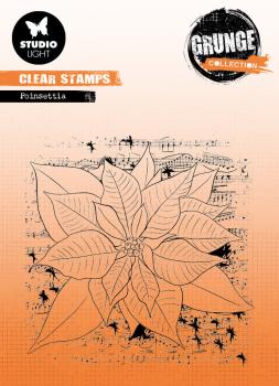 Studio Light - Clear Stamp Grunge collection -  Poinsettia  - Stempel