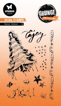 Studio Light - Clear Stamp Grunge collection - Enjoy Winter - Stempel