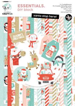 Creative Craft Lab - Studio Light -  Essentials DIY Block - Santa Stop Here!  - Papier Pack 