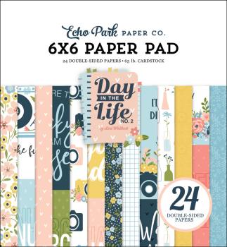 Echo Park - Paper Pad 6x6" - "Day In The Life No. 2" - Paper Pack