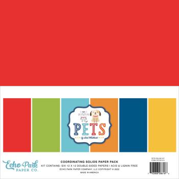 Echo Park- Coordinating Solids Paper 12x12" - "Echo Park " - Cardstock
