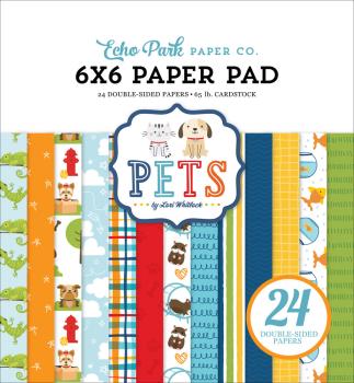 Echo Park - Paper Pad 6x6" - "Pets" - Paper Pack