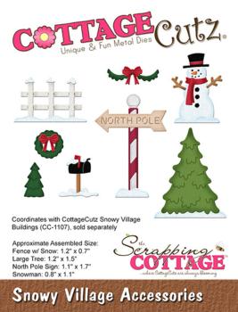 Scrapping Cottage - Dies - Snowy Village Accessories - Stanze