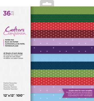 Crafters Companion - Festive Favourites - 12" Paper Pack