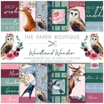 The Paper Boutique - Embellishment Pad - Woodland Wonder - 8x8 Inch - Designpapier