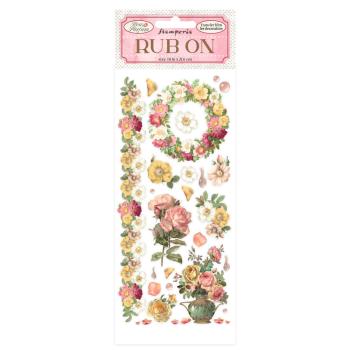 Stamperia Sunflower Art – Foglio Rub-On Poppies, 10x21,5 Cm – Transfer A Secco Per Scrapbooking E Decorazioni