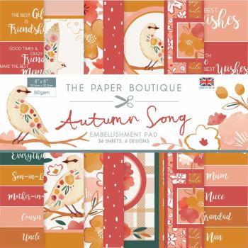 The Paper Boutique - Embellishment Pad - Autumn Song - 8x8 Inch - Designpapier