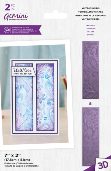 Gemini - 3D Embossing Folder -  Vintage Swirls  - 3D Prägefolder - Vintage Wirbel