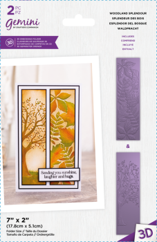 Gemini - 3D Embossing Folder -  Woodland Splendour  - 3D Prägefolder - Waldpracht