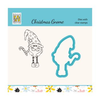 Nellie Snellen - Dies & Stamp Set - " Candystick " - Stanze & Stempel
