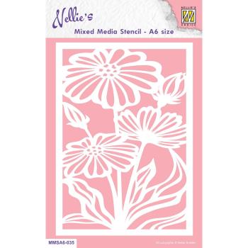 Nellie's Choice - Stencil A6 - " Christmas Flowers-2 " - Schablone