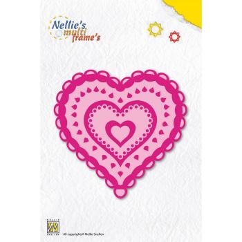Nellie Snellen - Multiframe Dies - "  Heart-2 " - Stanze