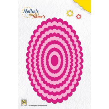 Nellie Snellen - Multiframe Dies - "  Wavy Oval " - Stanze