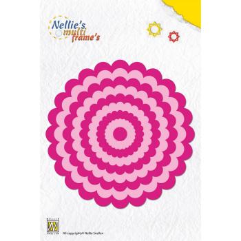Nellie Snellen - Multiframe Dies - "  Wavy Round " - Stanze