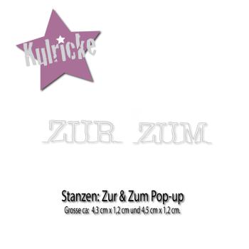 Kulricke Stanzschablone "Zur & Zum" Pop-up Stanzen | Stanze