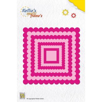 Nellie Snellen - Multiframe Dies - "  Wavy Square " - Stanze