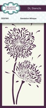 Creative Expressions - DL Stencil - Slimline Stencil - Dandelion Whisper - Schablone