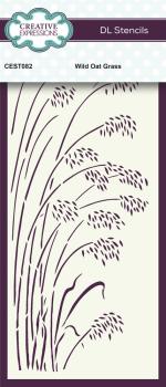 Creative Expressions - DL Stencil - Slimline Stencil - Wild Oat Grass - Schablone