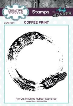 Creative Expressions - Rubber Stamp - Coffee Print - Gummistempel