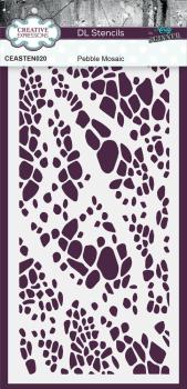 Creative Expressions - DL Stencil - Slimline Stencil - Pebble Mosaic - Schablone