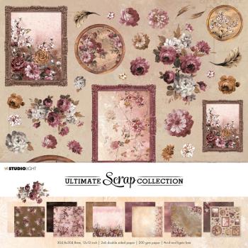 Studio Light - Paper Pack - Vintage Flowers & Wood - Designpapier