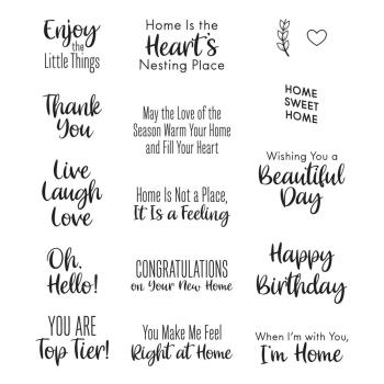 Spellbinders - Stempelset - "Tiered Tray Sentiments" - Silikonstempel