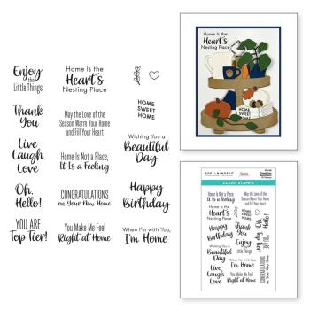 Spellbinders - Stempelset - "Tiered Tray Sentiments" - Silikonstempel