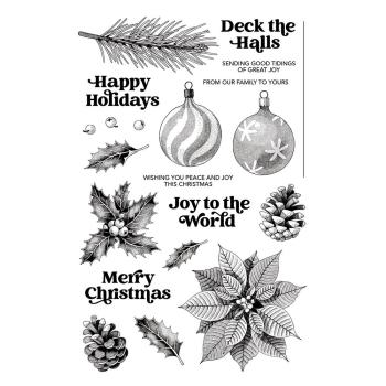 Spellbinders - Clear Stamp - "Halftone Holiday " - Silikonstempel by Simon Hurley