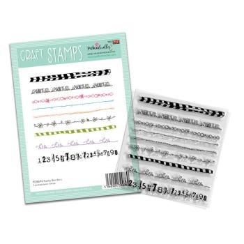 Polkadoodles  - Colour & Create - Craft Stamps - Clear Stamps - " Funky Borders  " - Stempel