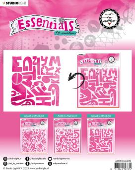Art By Marlene - Essentials Mask - "  Alfabetically  " - Stencil - Schablone