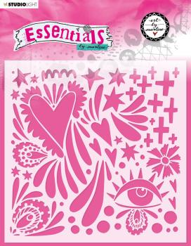 Art By Marlene - Essentials Mask - "  Quirky Love  " - Stencil - Schablone