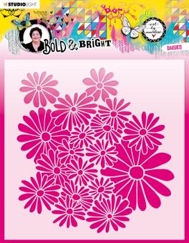 Art By Marlene - Bold & Bright Mask - "  Daisies  " - Stencil - Schablone