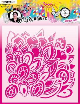 Art By Marlene - Bold & Bright Mask - "  Mystical Fire  " - Stencil - Schablone