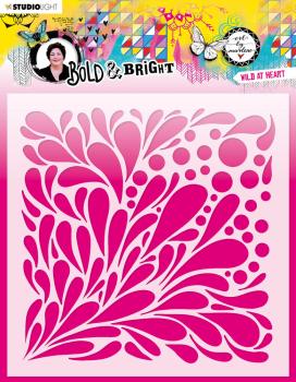 Art By Marlene - Bold & Bright Mask - " Wild at Heart " - Stencil - Schablone