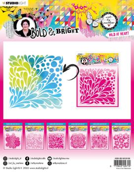 Art By Marlene - Bold & Bright Mask - "  Wild at Heart  " - Stencil - Schablone