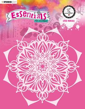 Art By Marlene - Essentials Mask - "  Lotus Mandala  " - Stencil - Schablone