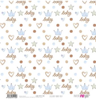 Papers For You - Vellum Paper Pack-  Lullaby Baby Boy  - 30 x 31 cm 