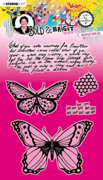 Art By Marlene - Bold & Bright Clear Stamp - Bold Butterflies - Stempel