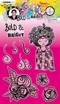 Art By Marlene - Bold & Bright Clear Stamp - Frida's Flowers - Stempel