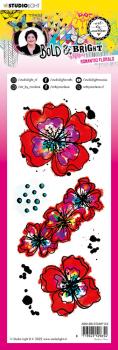 Art By Marlene - Bold & Bright Clear Stamp -  Romantic Florals  - Stempel