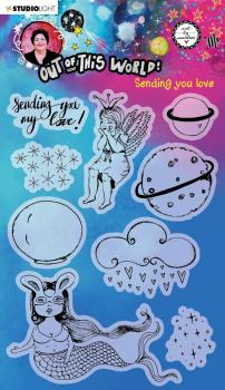 Art By Marlene - Out of This World Clear Stamp - Sending you Love - Stempel