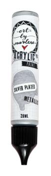 Art By Marlene - Acrylic Paint - Silver Plated Metallic 28ml - Acrylfarbe