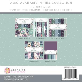 The Paper Boutique - Decorative Paper - Flitter Flutter  - 8x8 Inch - Paper Pad - Designpapier